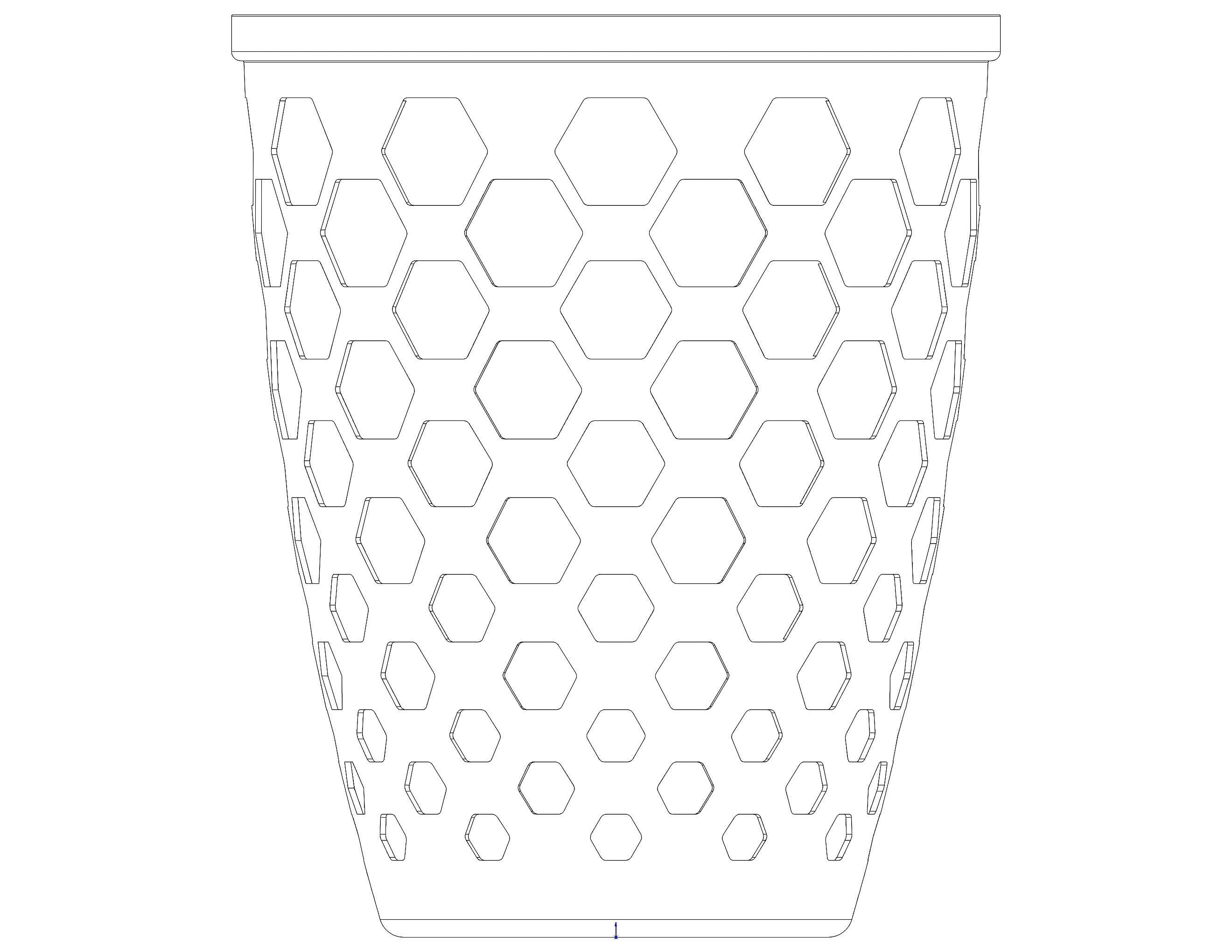 Multi-Purpose Round Basket 25 cm Width 3D print model_30