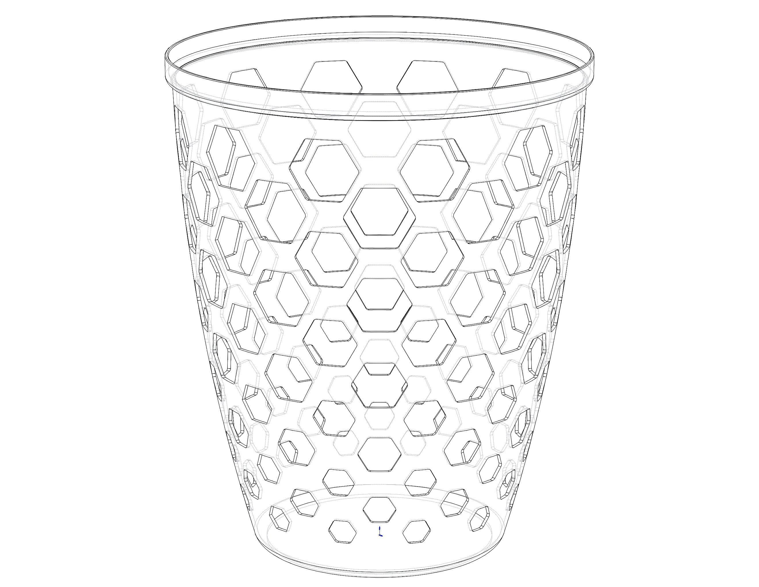 Multi-Purpose Round Basket 25 cm Width 3D print model_3