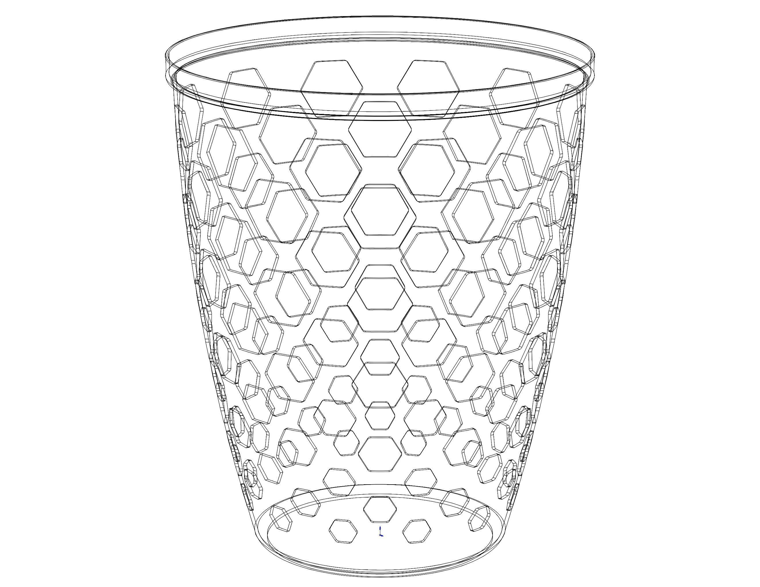 Multi-Purpose Round Basket 25 cm Width 3D print model_4