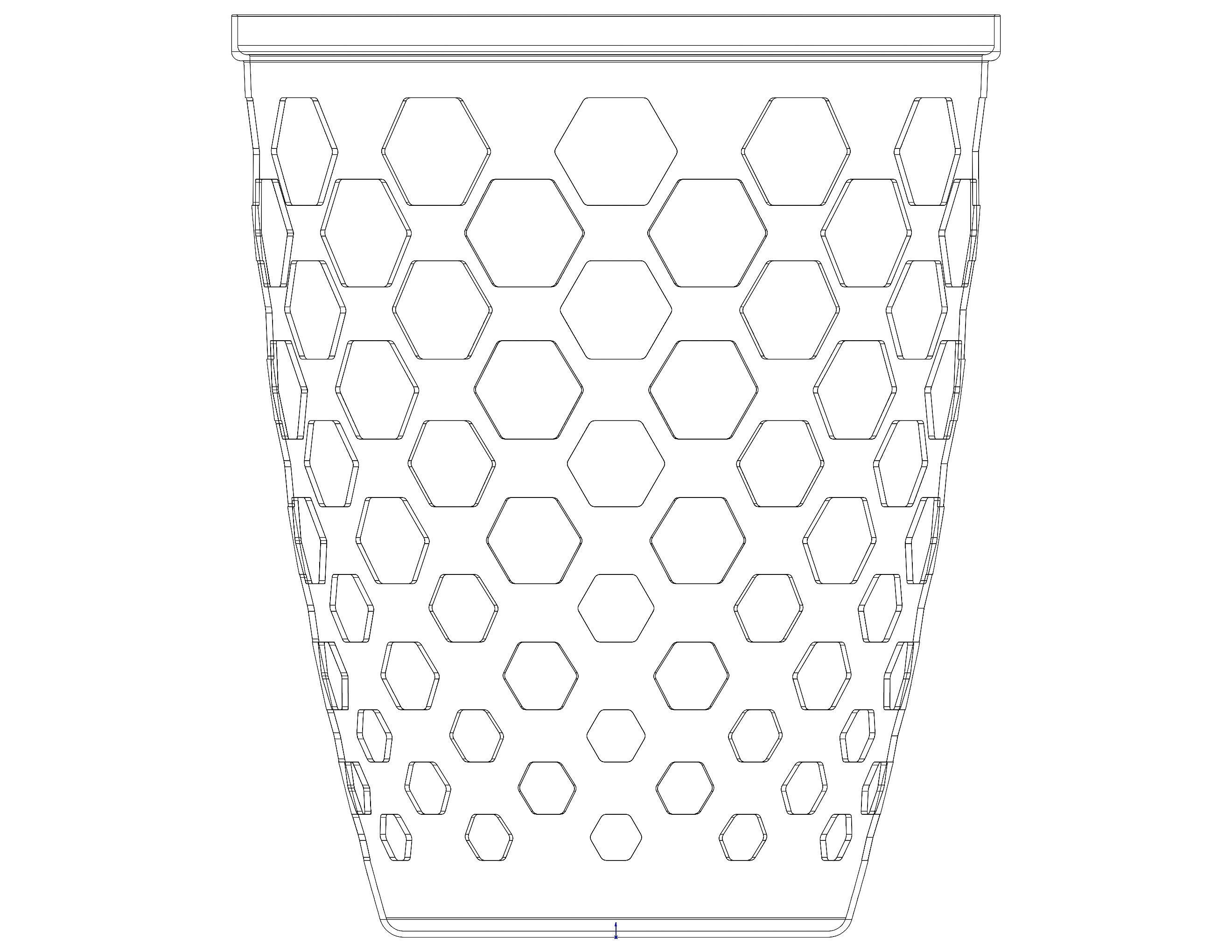 Multi-Purpose Round Basket 25 cm Width 3D print model_32