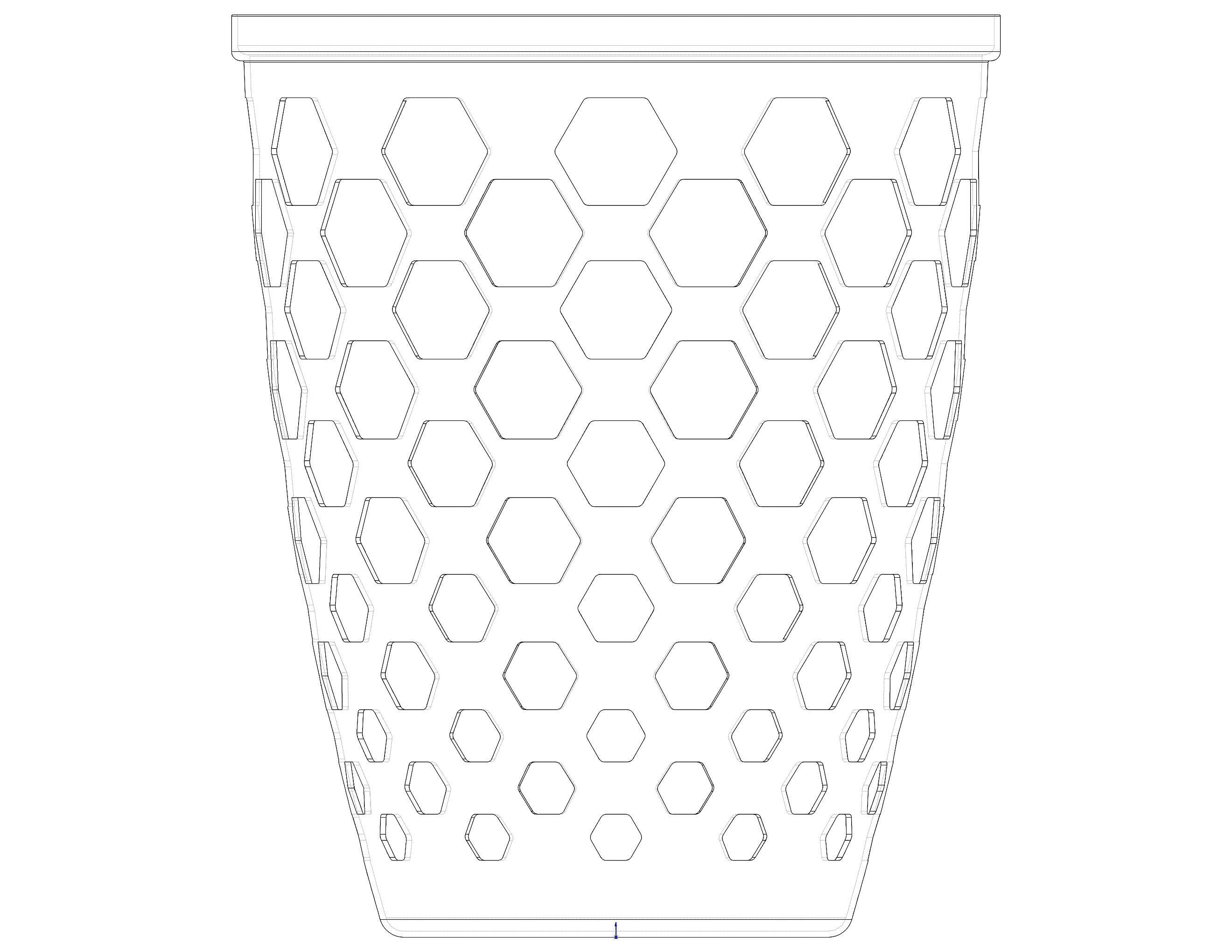 Multi-Purpose Round Basket 25 cm Width 3D print model_31