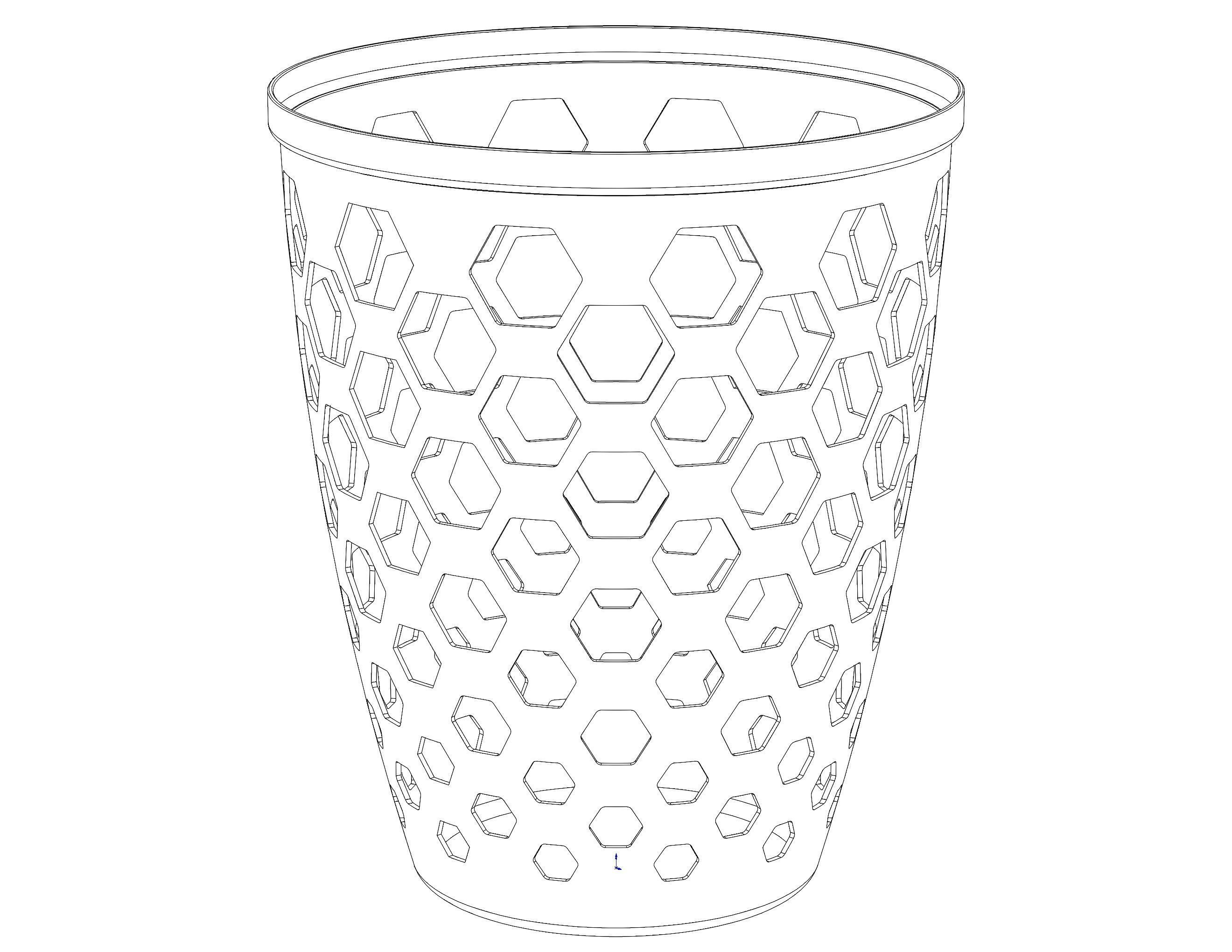 Multi-Purpose Round Basket 25 cm Width 3D print model_2