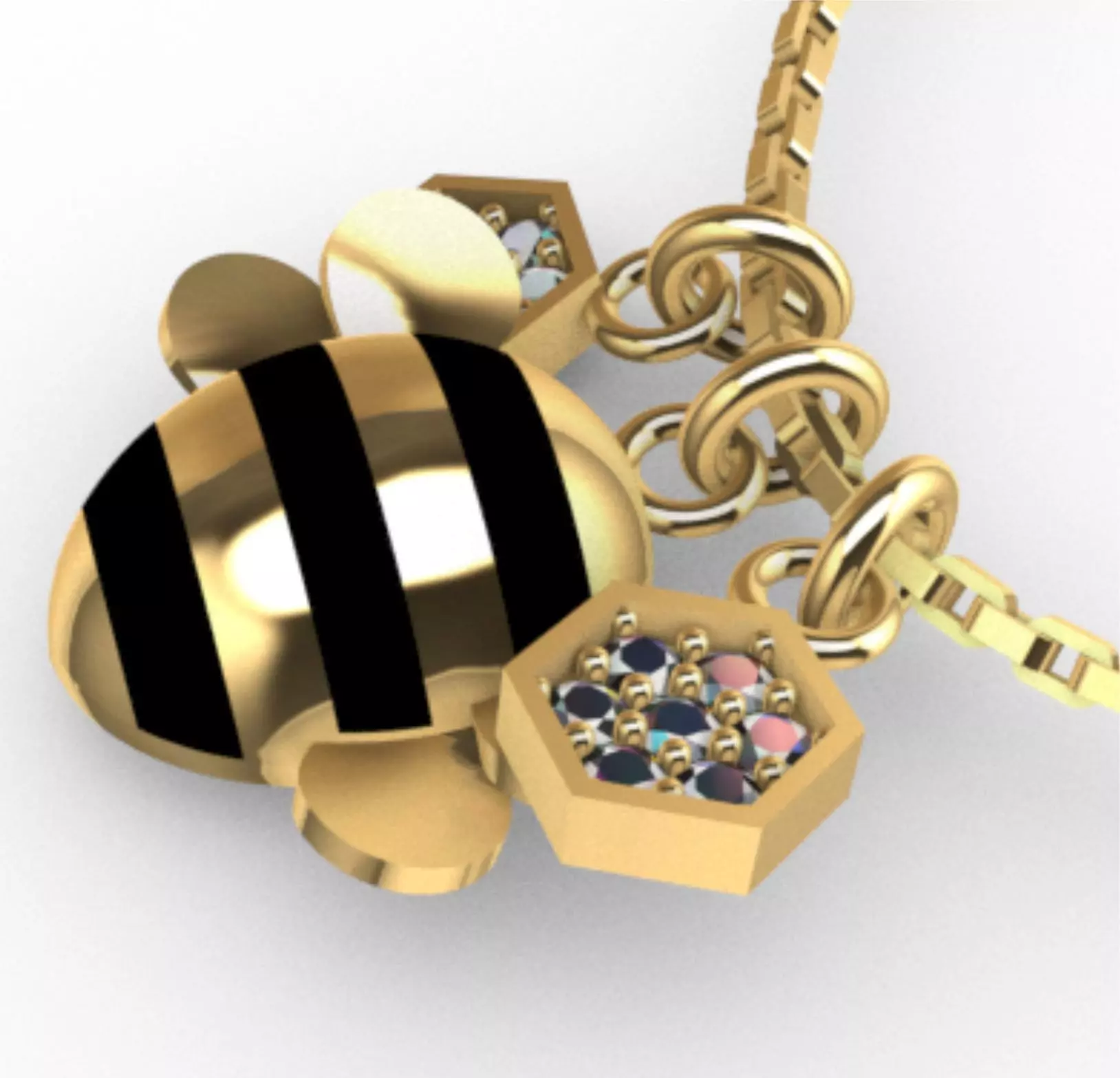 bee pendant 3D print model