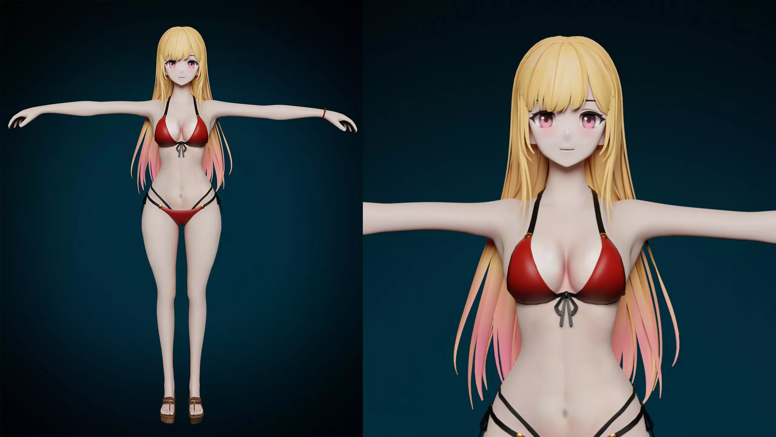 Marin Kitagawa Low-poly 3D model_0