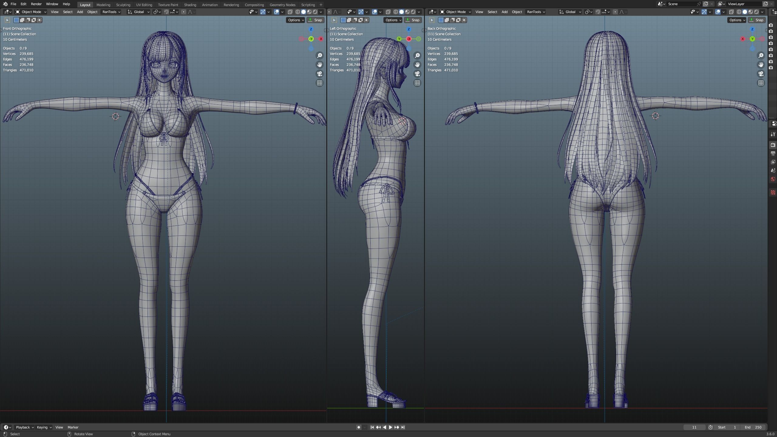 Marin Kitagawa Low-poly 3D model_3