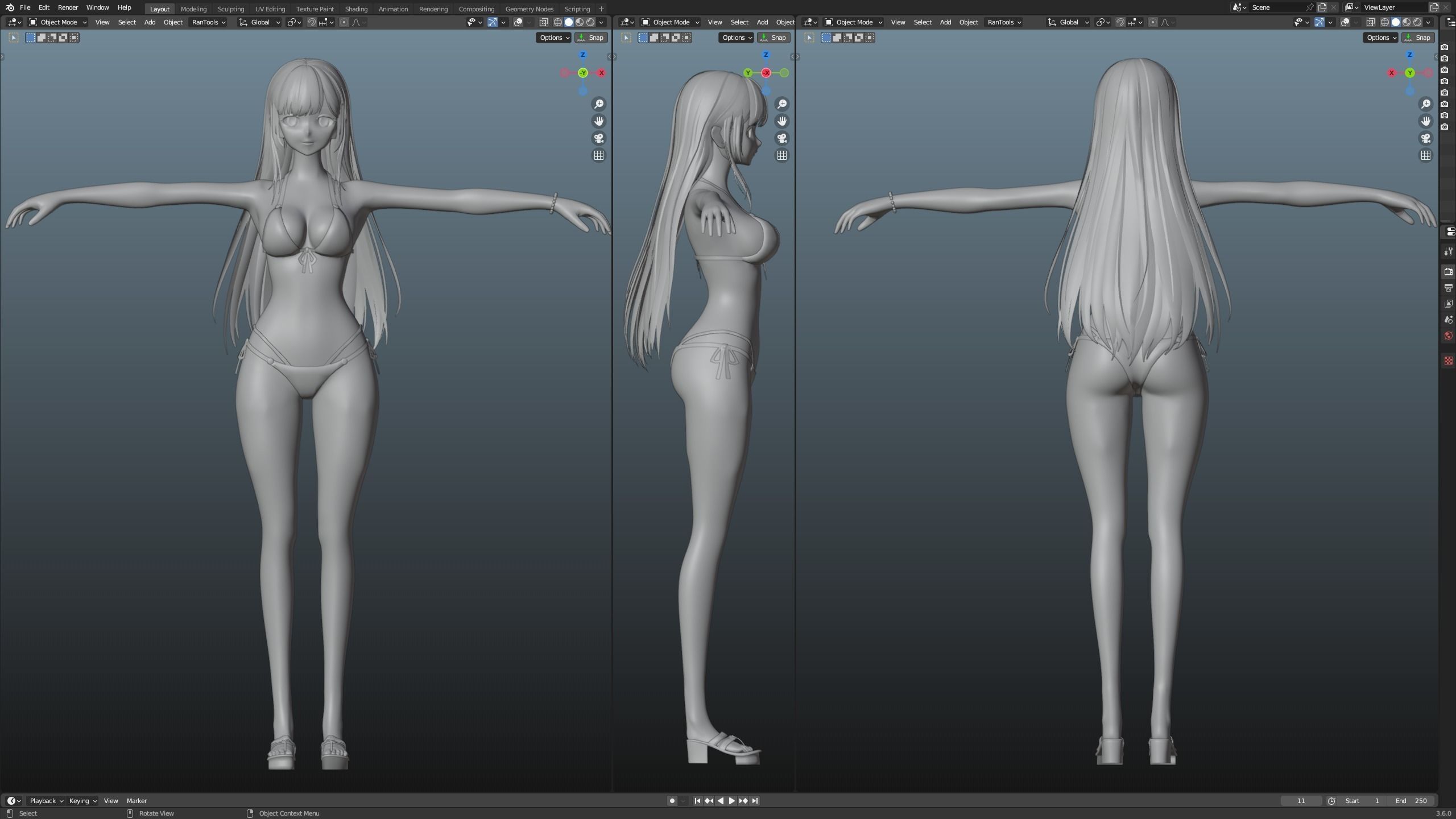 Marin Kitagawa Low-poly 3D model_2