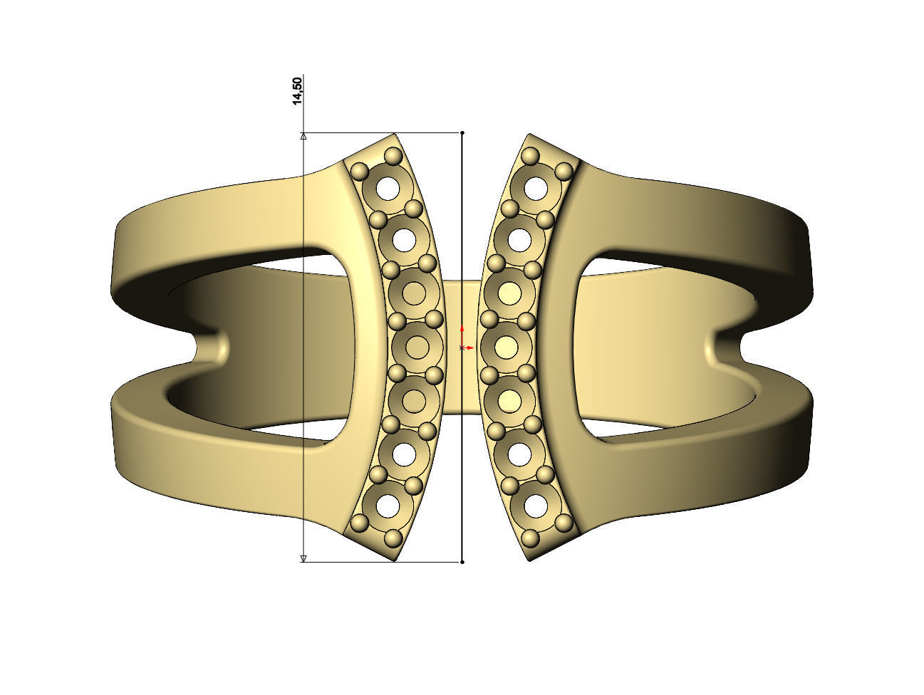 Open work diamond arcs open fashion ring US sizes 7to10 3D print model_8