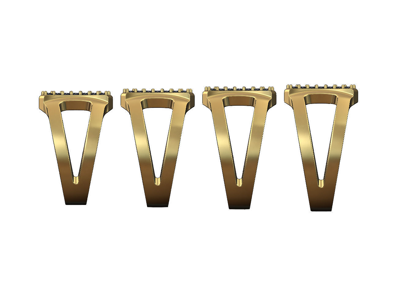 Open work diamond arcs open fashion ring US sizes 7to10 3D print model_2