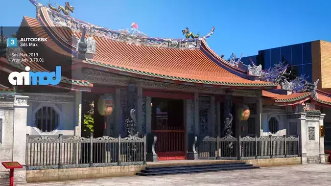 Lungshan Temple 3D model