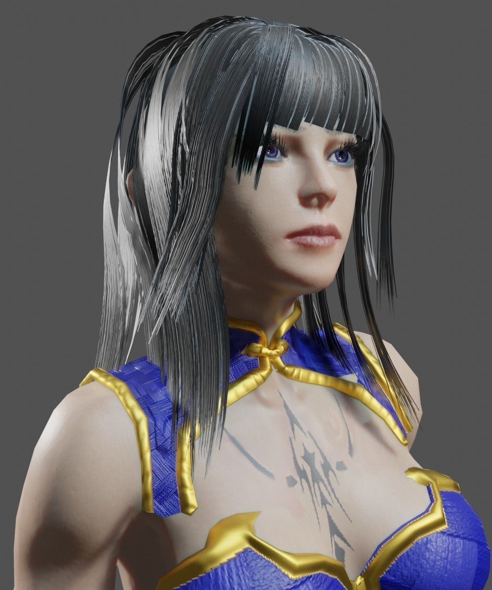 Female Mage Character Ready - Unity Low-poly 3D model_7