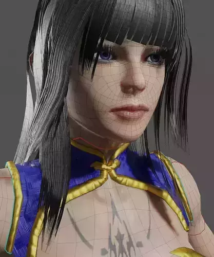 Female Mage Character Ready - Unity Low-poly 3D model