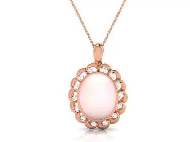 Women pearl pendant 3dm render detail 3D print model