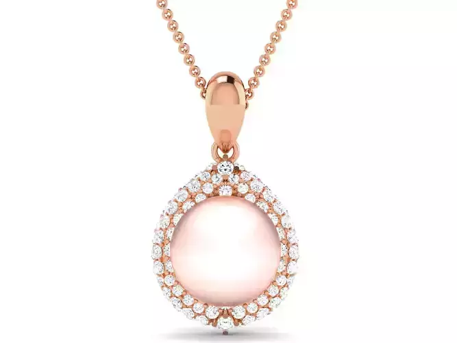 Women pearl pendant 3dm render detail 3D print model