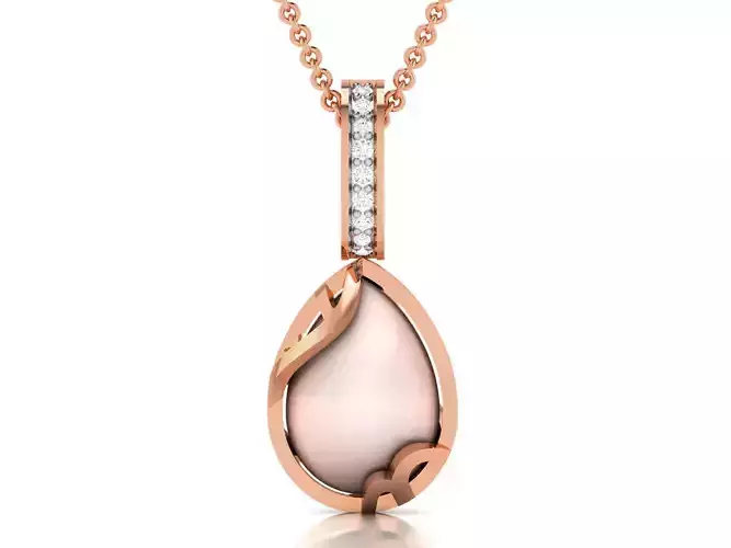 Women pearl pendant 3dm render detail 3D print model