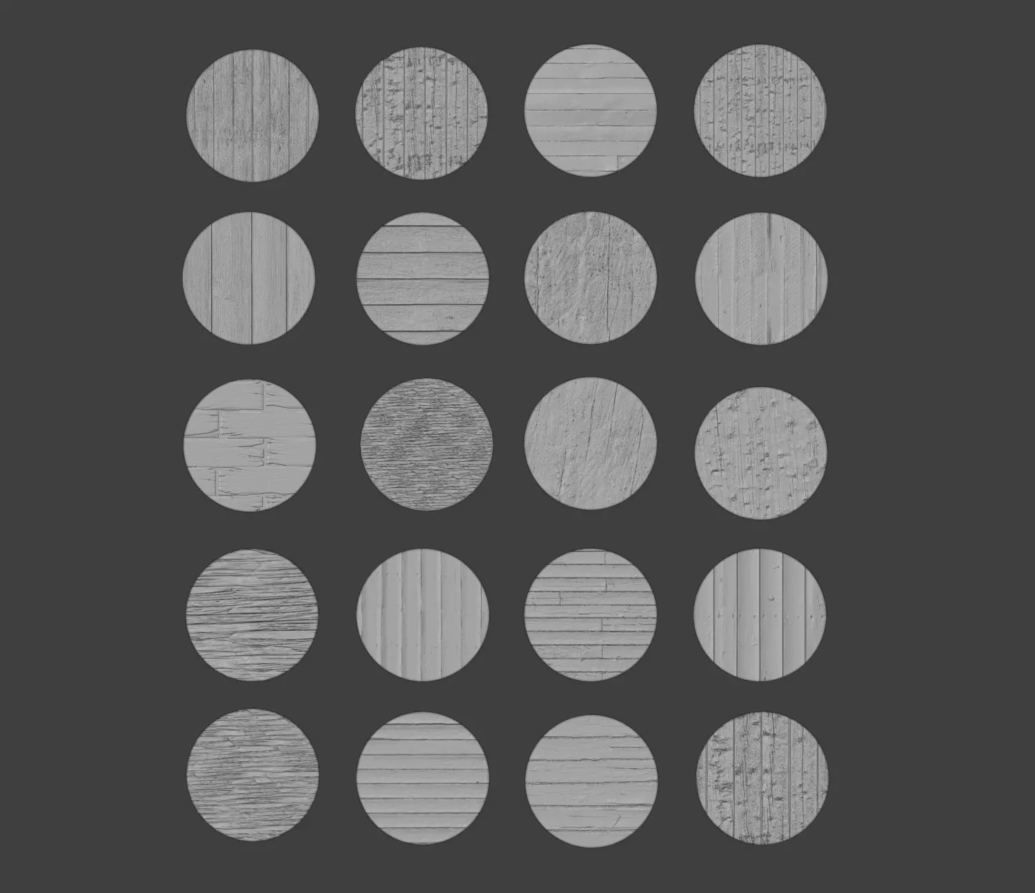 20 Miniature wood bases war hammer 3D print model_0