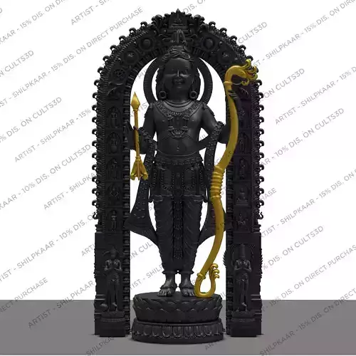 Ram Lalla Murti 3d model with mehrav prabhvalli 3D print model