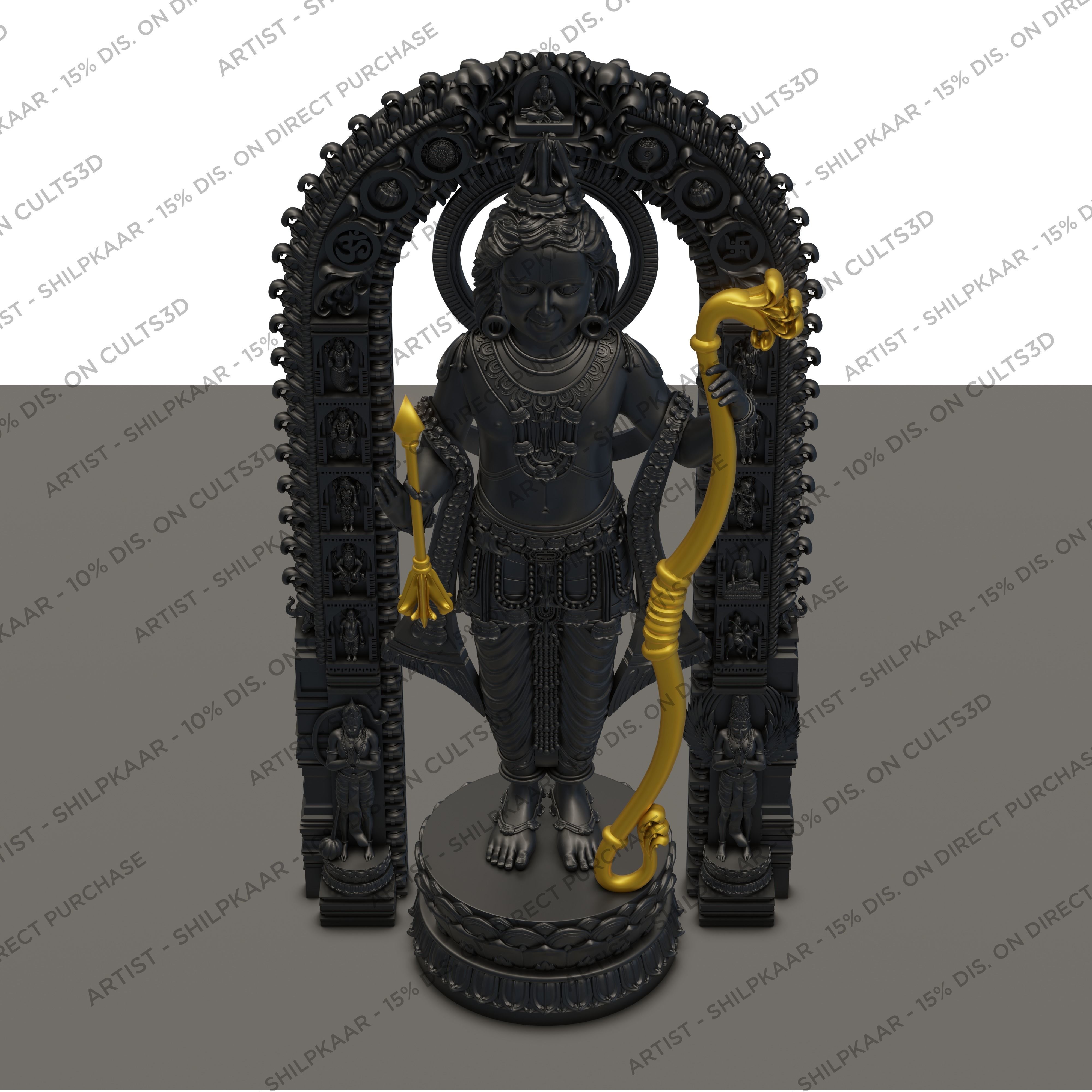 Ram Lalla Murti 3d model with mehrav prabhvalli 3D print model_4