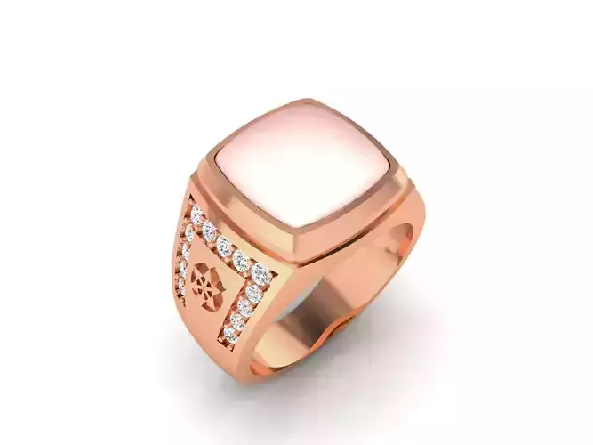 Pearl Ring 3dm render details 3D print model