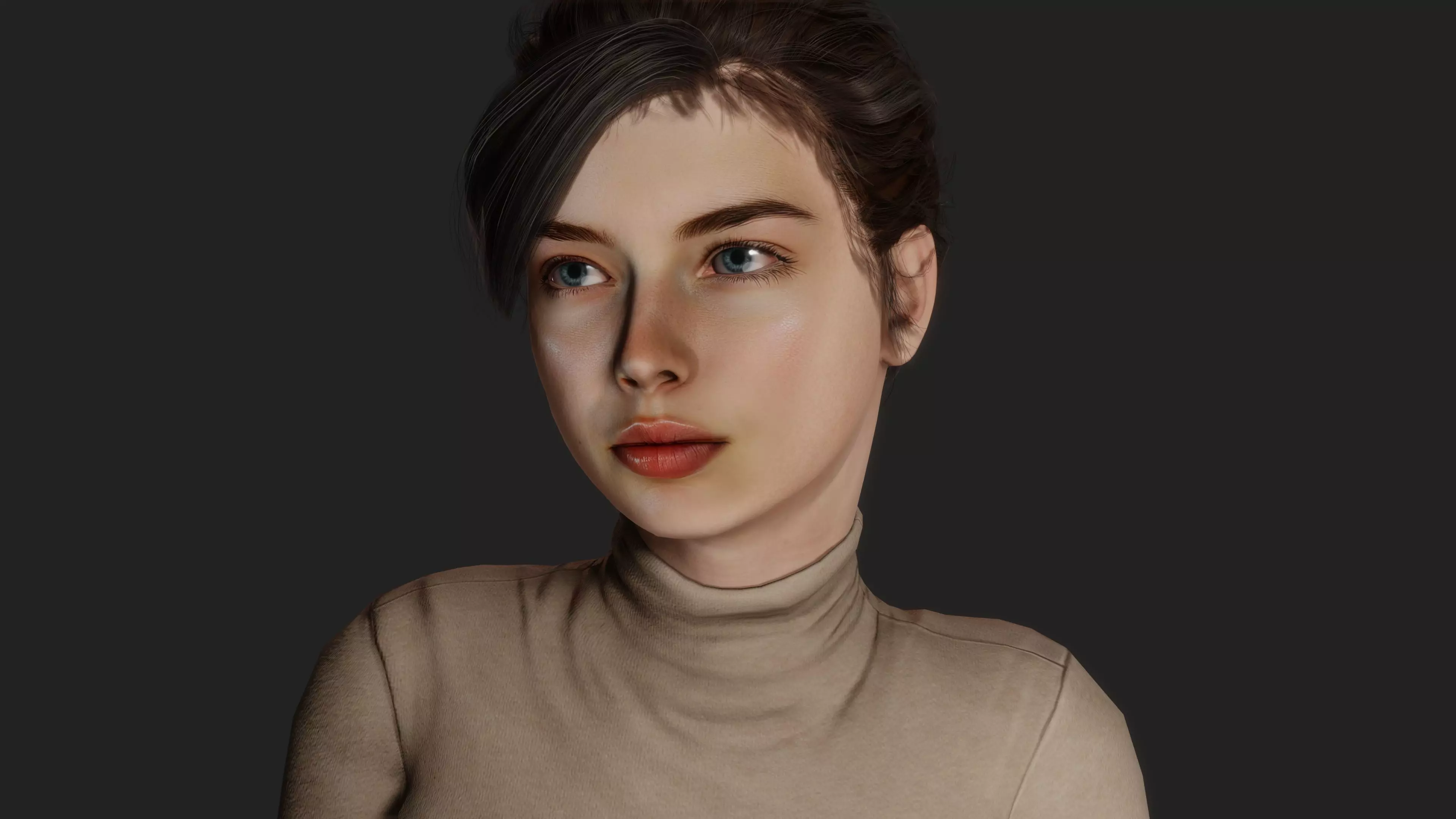 Urban Chic Muse Timeless Beauty in Modern Attire 3D model