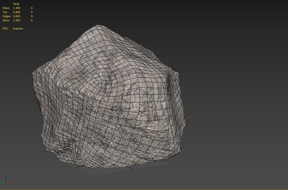 Rock M09A Low-poly 3D model_1