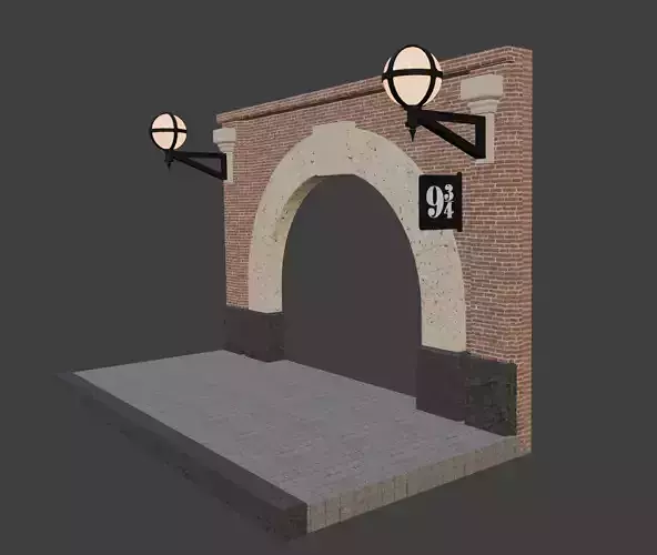 Platform 9 3-4 display 3D print model