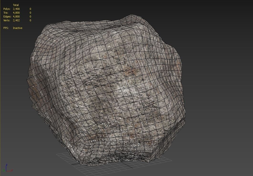 Rock M08A Low-poly 3D model_1
