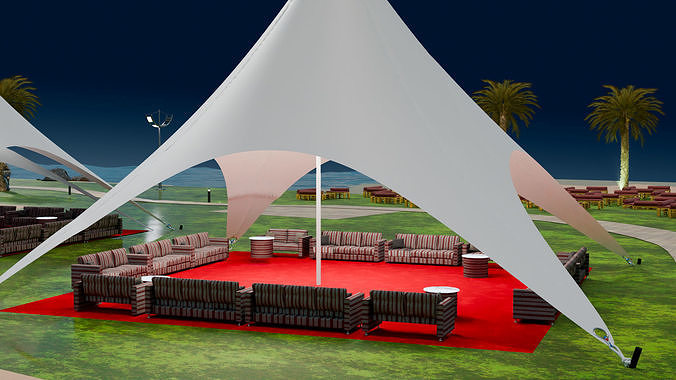 Tent 3D Model Low-poly 3D model
