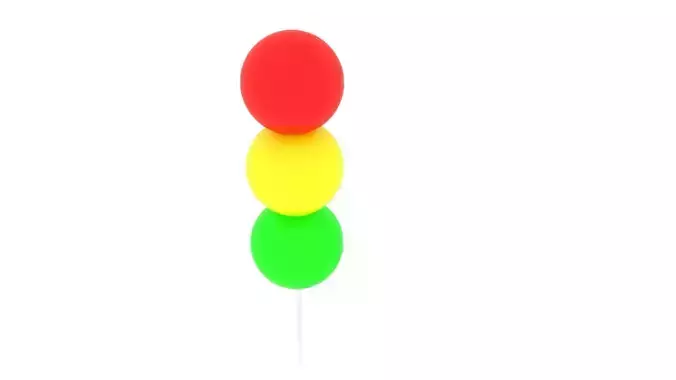 Traffic Lights Cake Pop 3D model