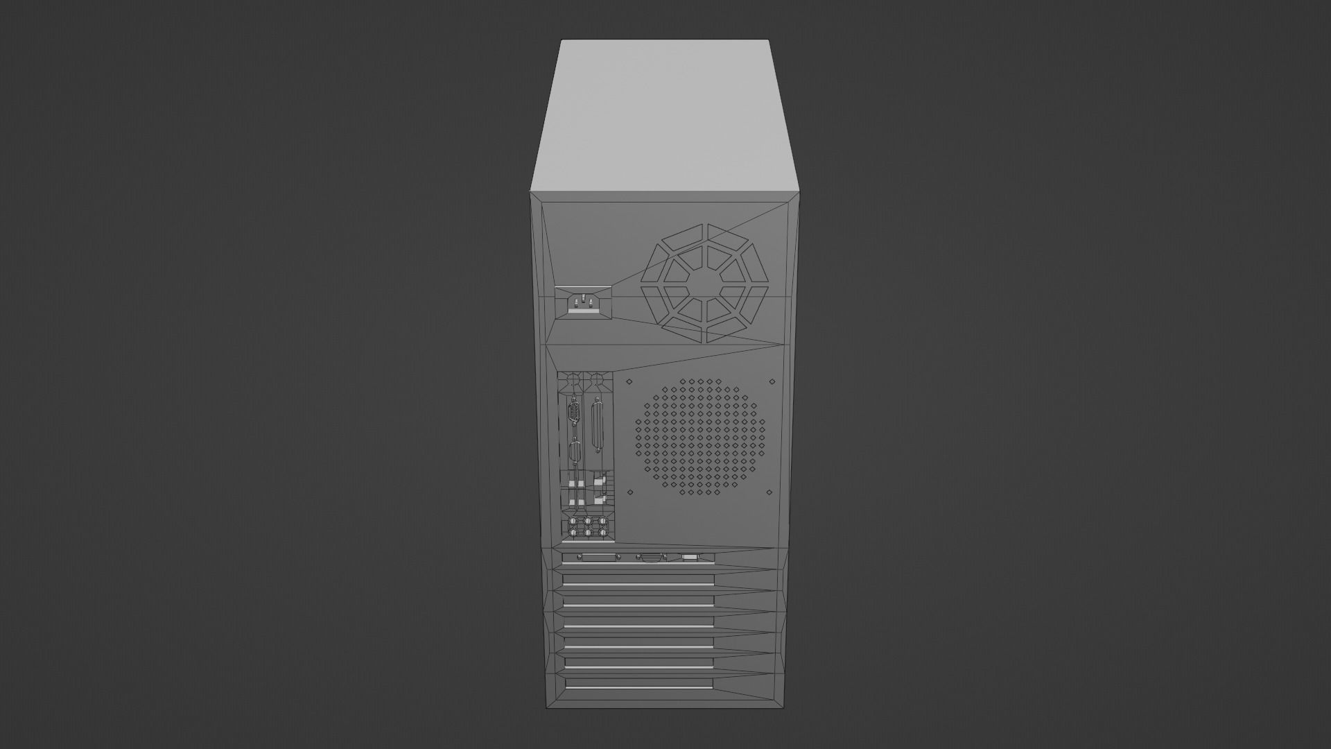 Basic Computer Set Low-poly 3D model_18