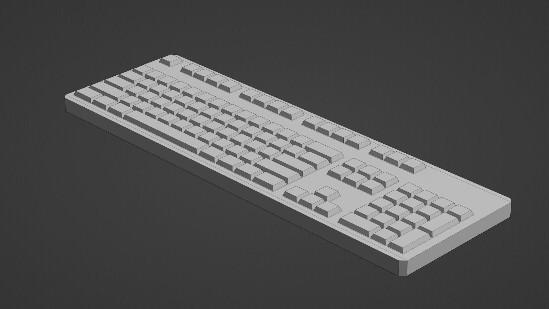 Basic Computer Set Low-poly 3D model_4