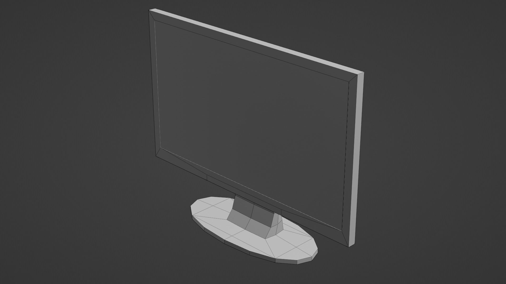 Basic Computer Set Low-poly 3D model_7