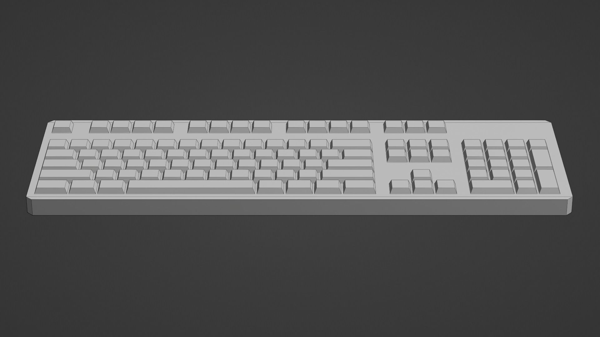 Basic Computer Set Low-poly 3D model_3