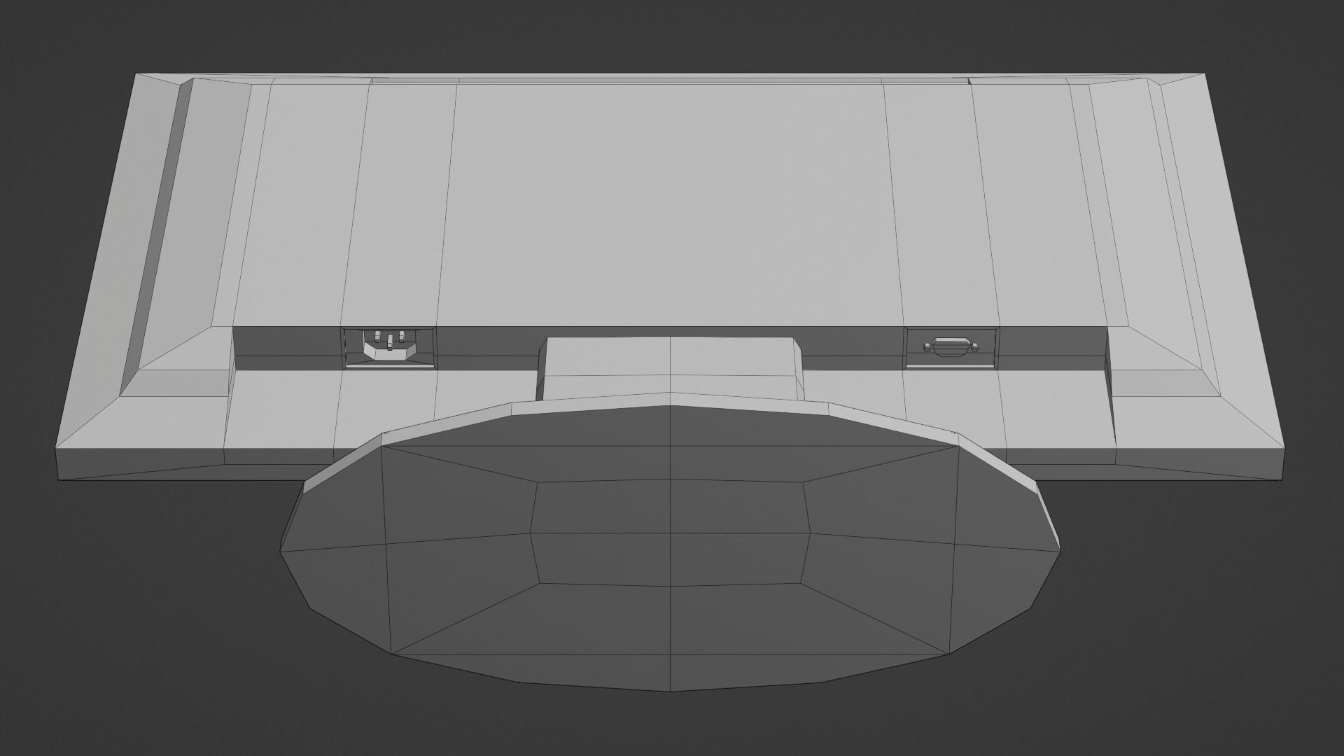 Basic Computer Set Low-poly 3D model_10