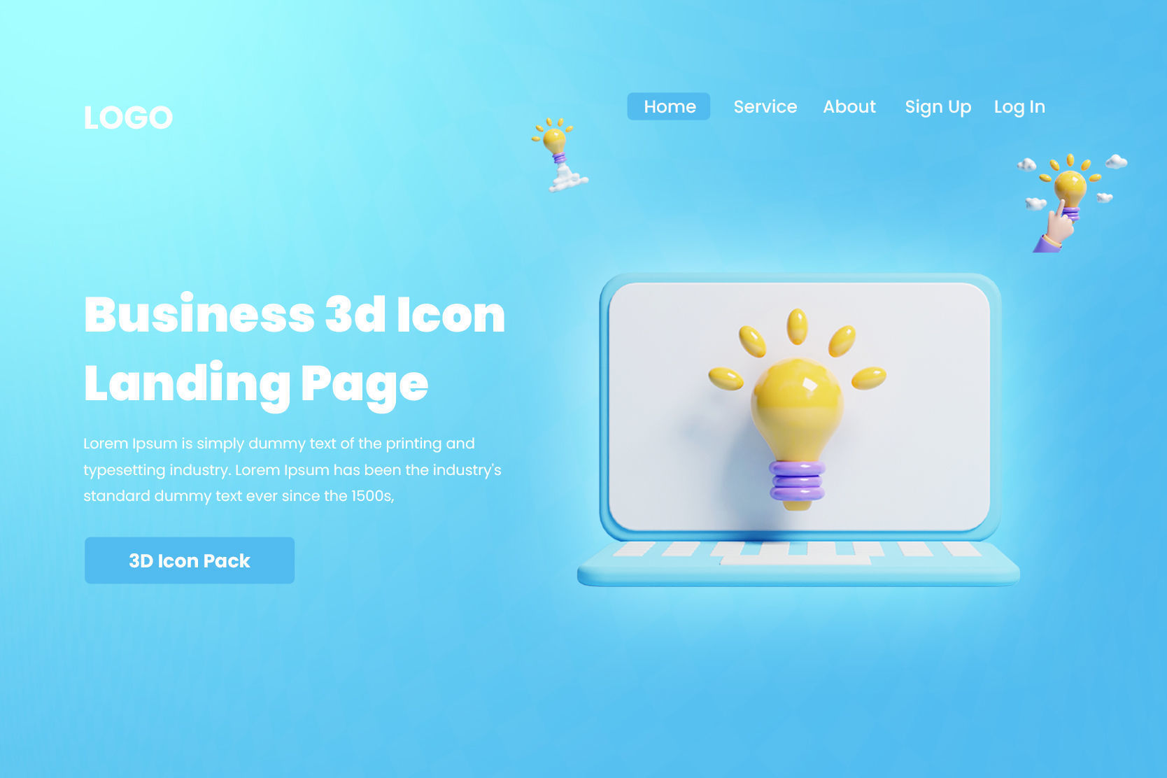 Business and location map 3d Illustration  Icon Pack 3D model_4