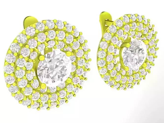 5858 halo diamond earring