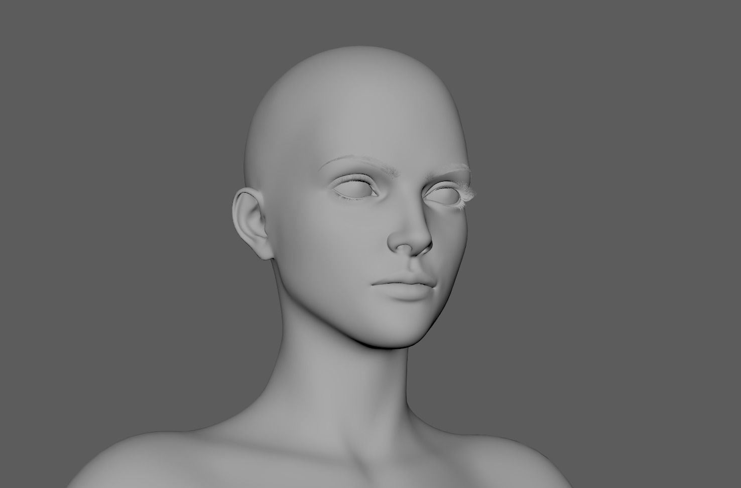 WOMAN - BASE MESH 3D model_2
