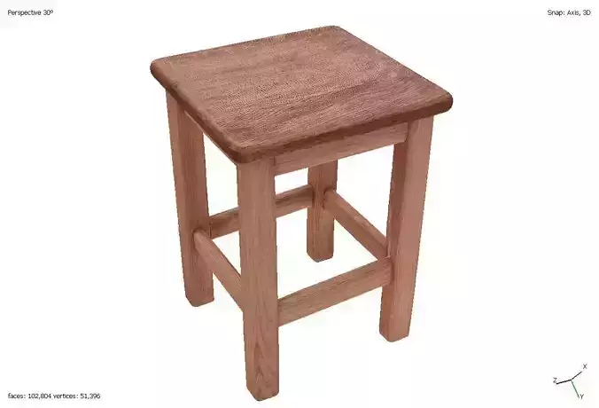Two wooden kitchen stools