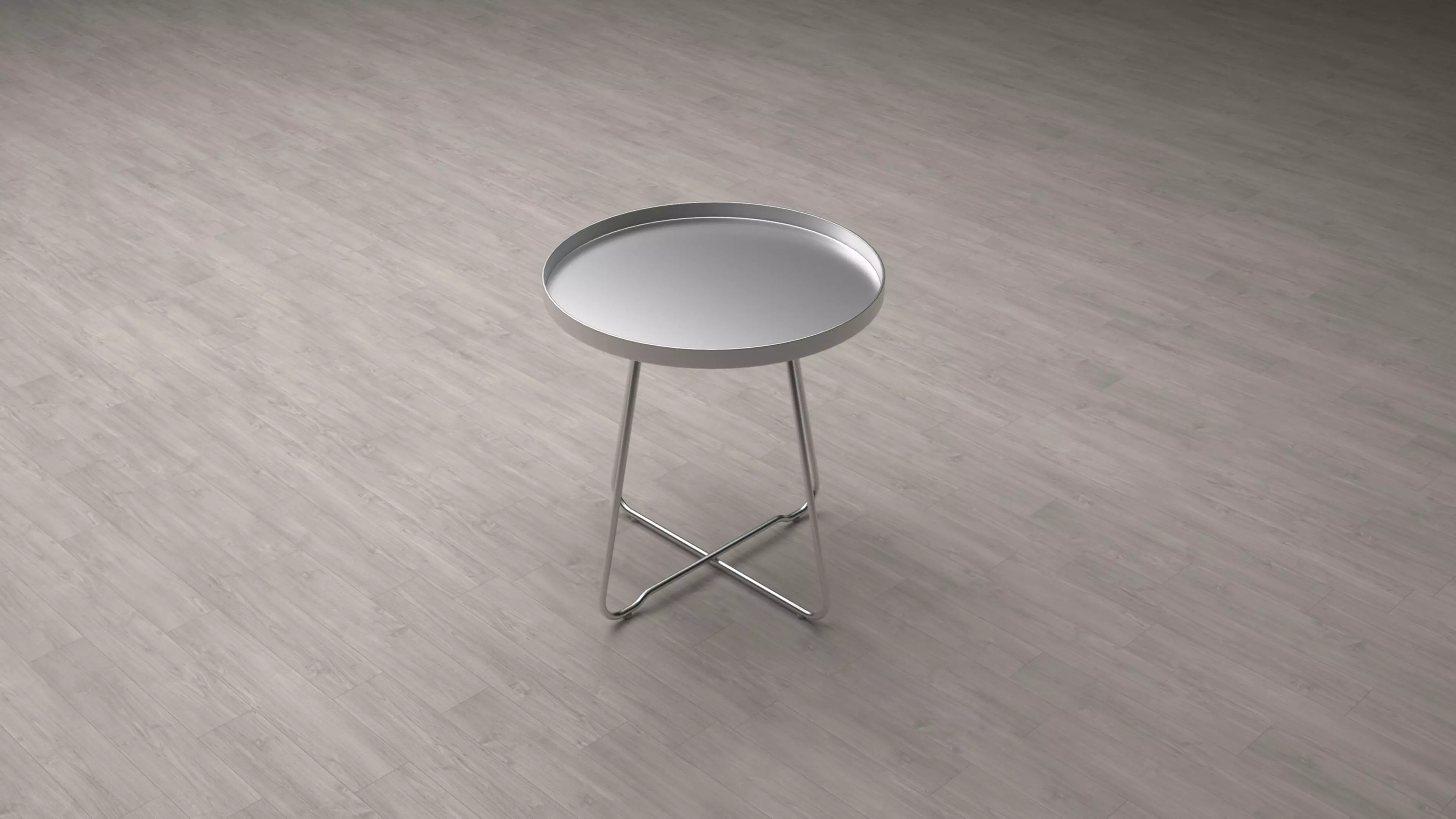 Coffee Table Metallic Grey 3D model_0