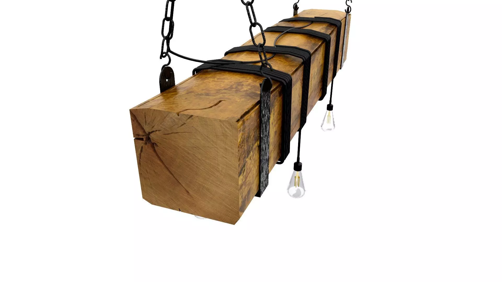 WOODEN LIGHT-2 Low-poly 3D model