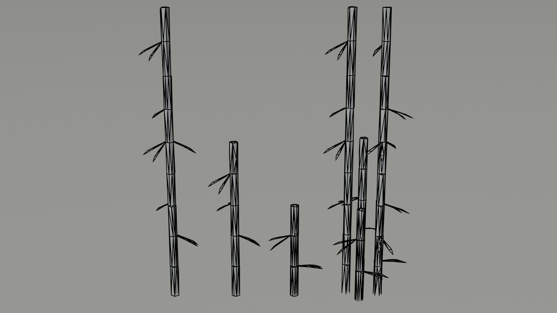 Cartoon asion nature Polygonal Style Low-poly 3D model_7