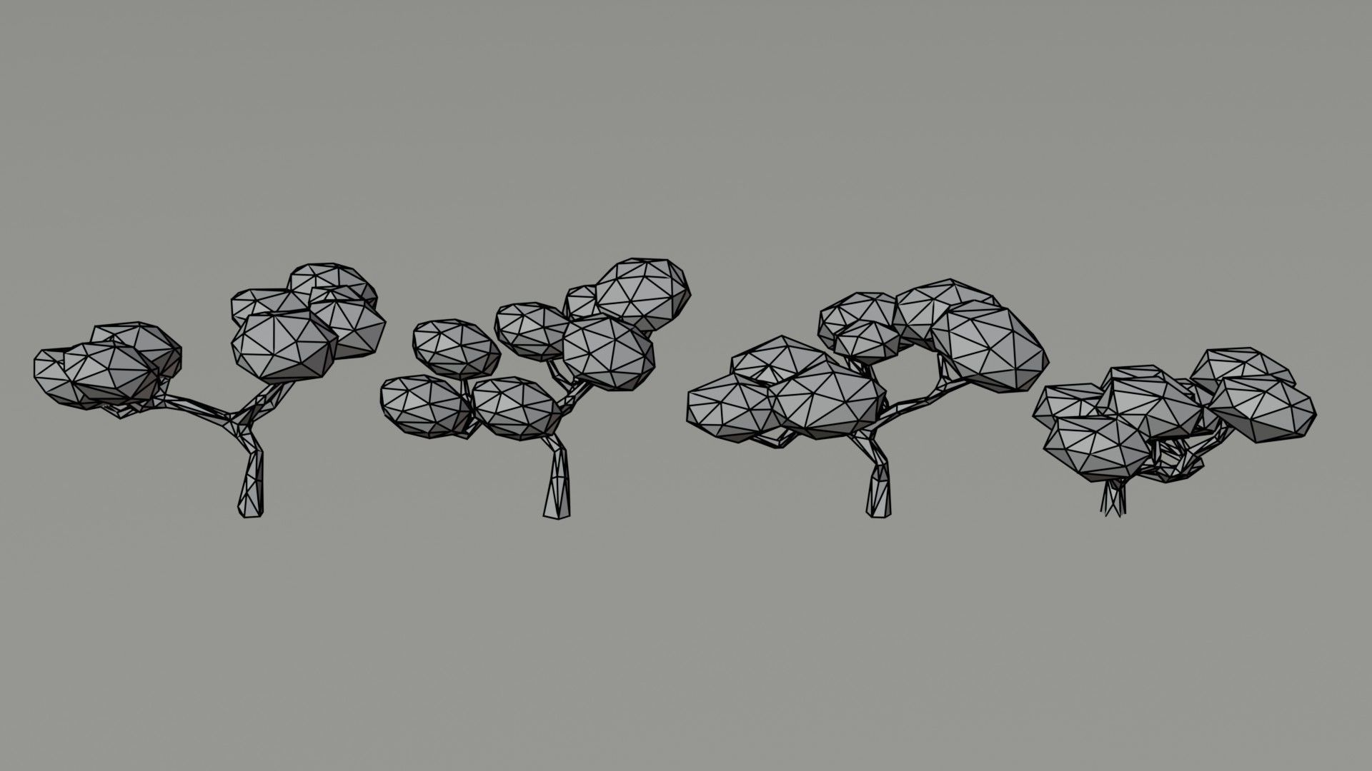 Cartoon asion nature Polygonal Style Low-poly 3D model_5