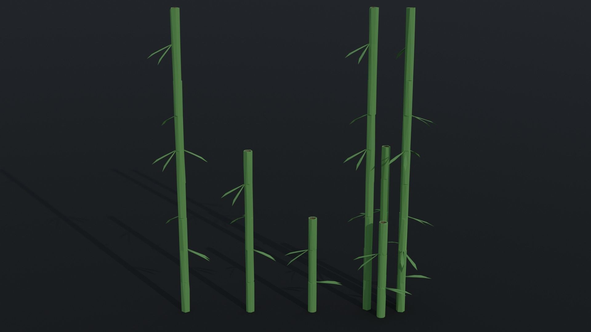 Cartoon asion nature Polygonal Style Low-poly 3D model_4