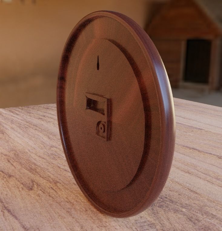 vintage wall clock classic low poly 3d model Low-poly 3D model_6