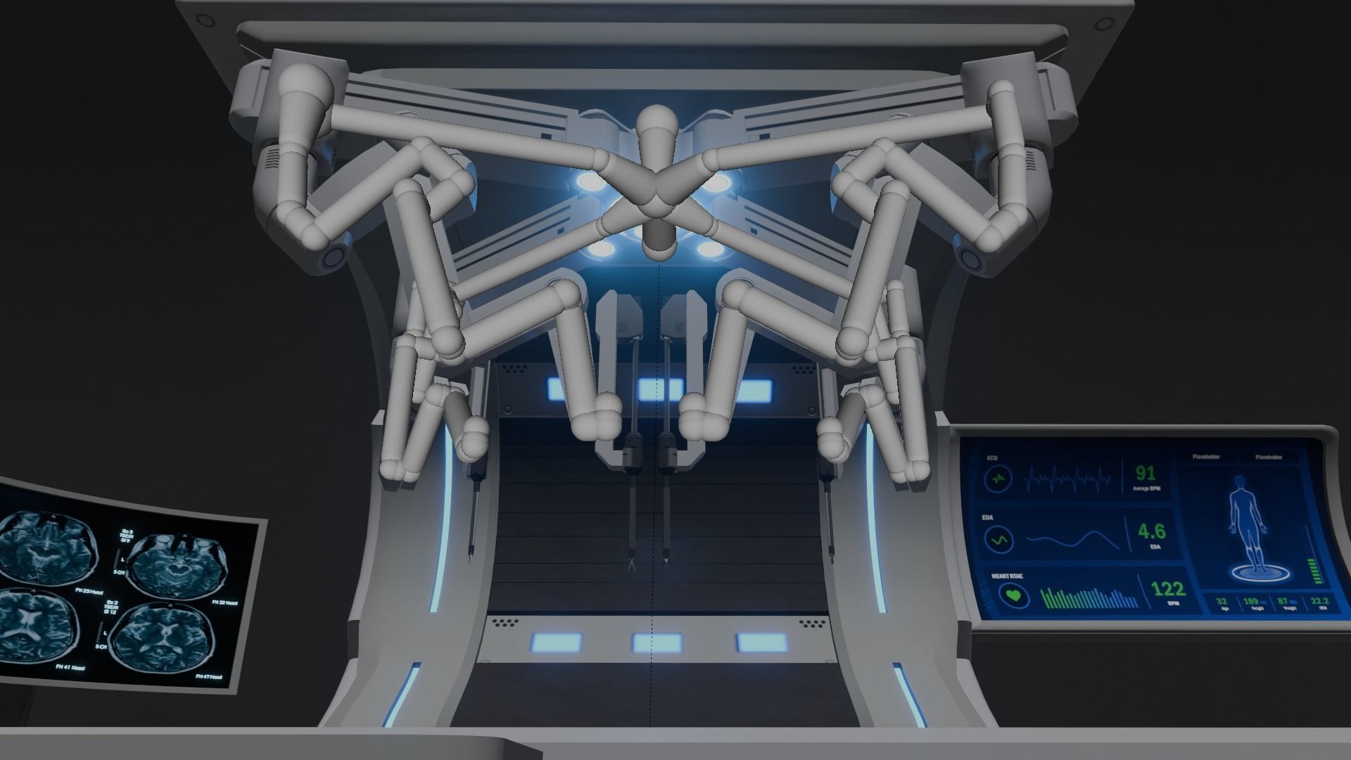 Surgical Robotic System Low-poly 3D model_13