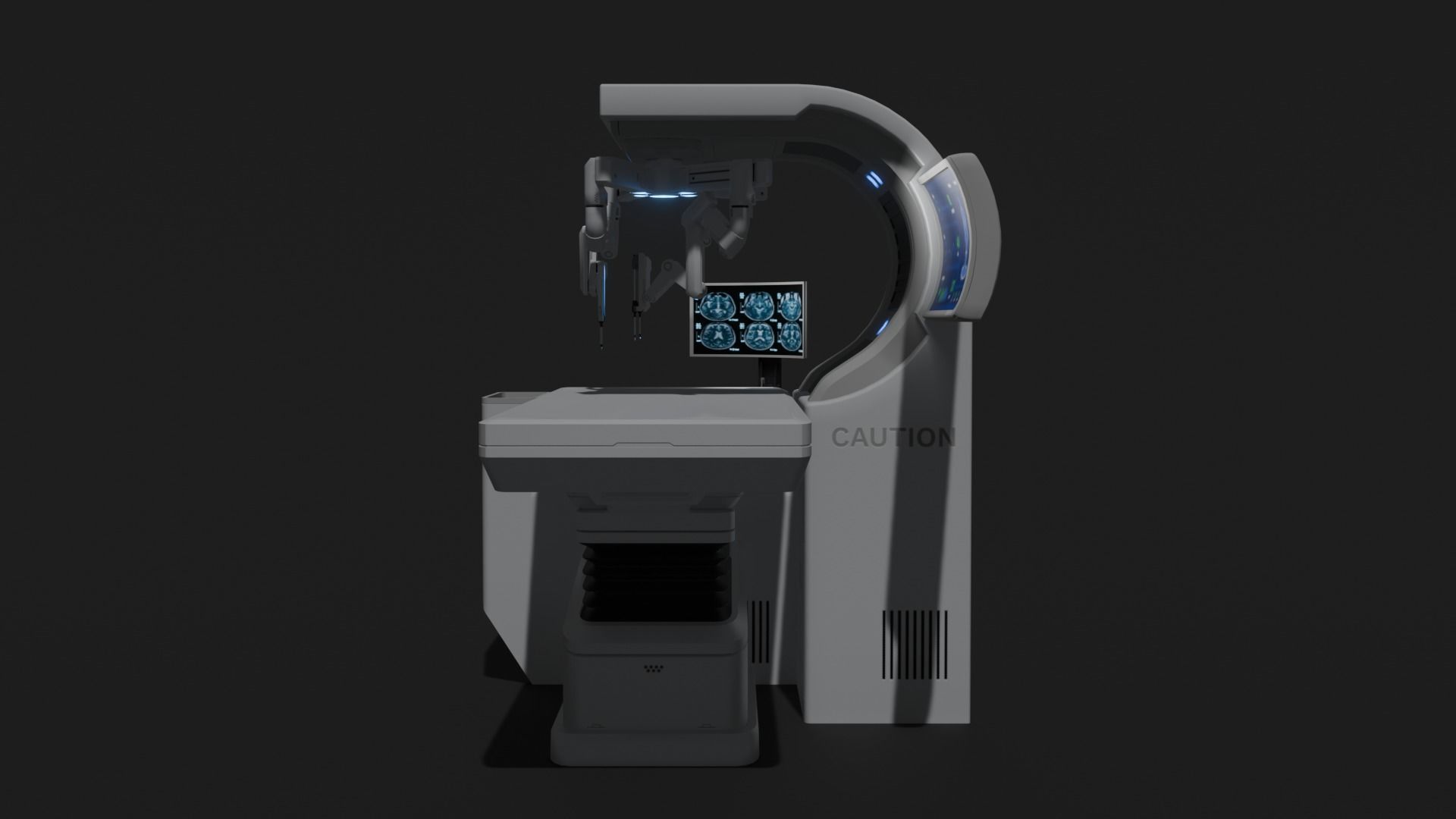 Surgical Robotic System Low-poly 3D model_5