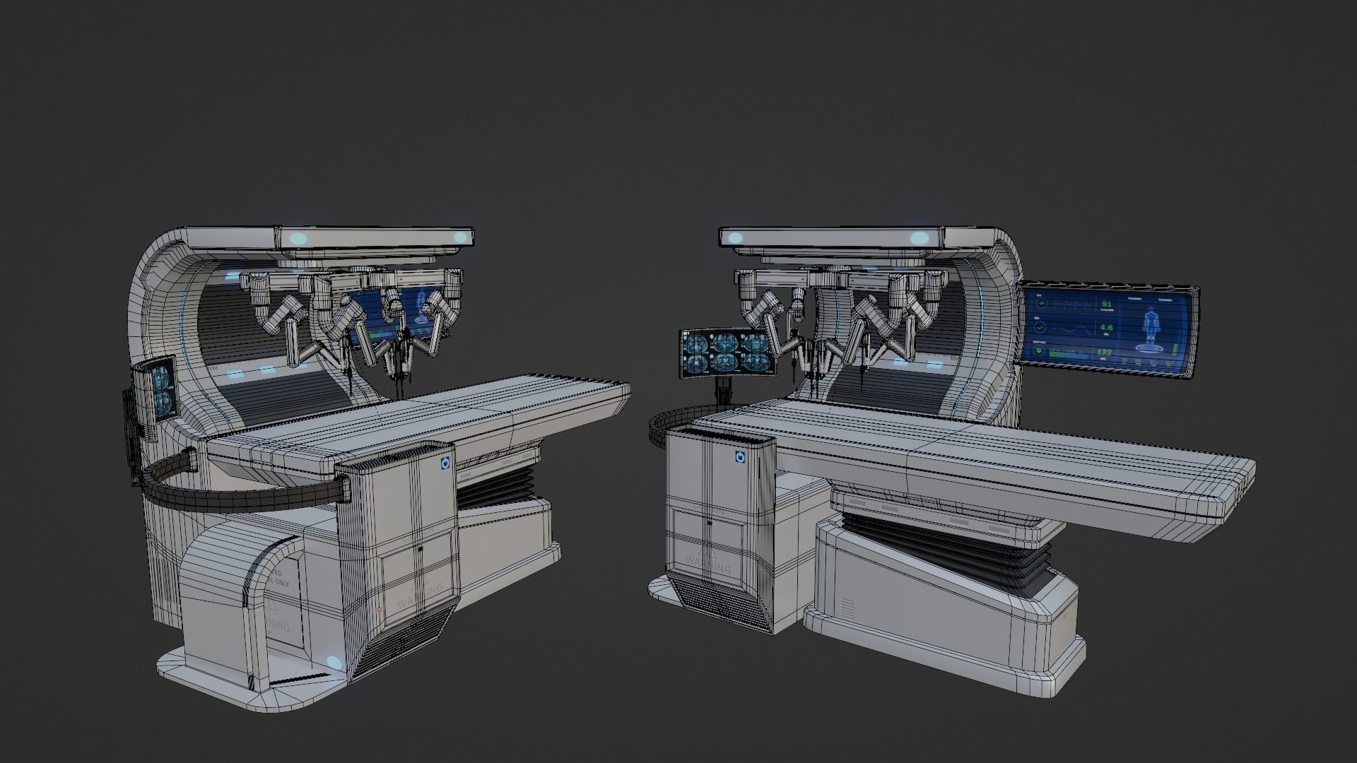 Surgical Robotic System Low-poly 3D model_15
