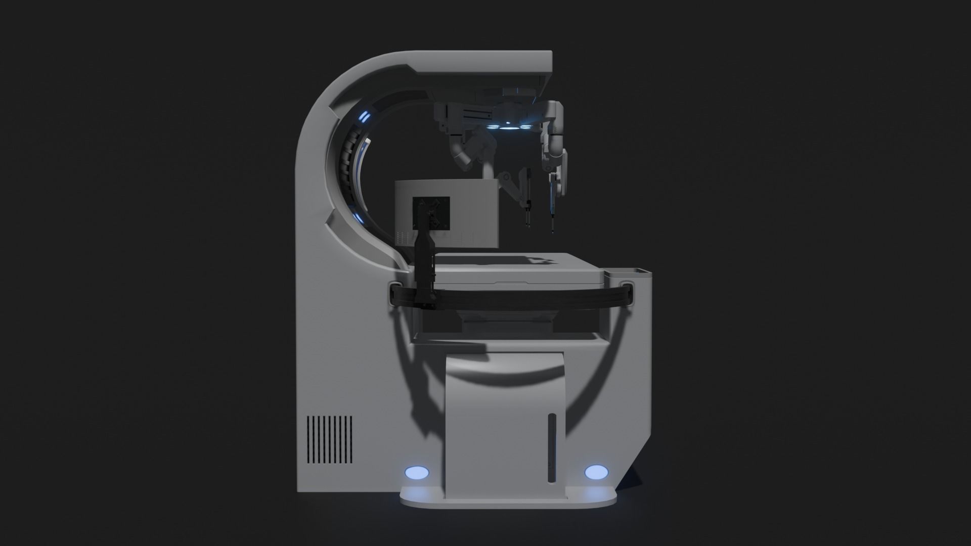 Surgical Robotic System Low-poly 3D model_4