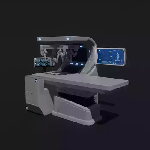 Surgical Robotic System Low-poly 3D model