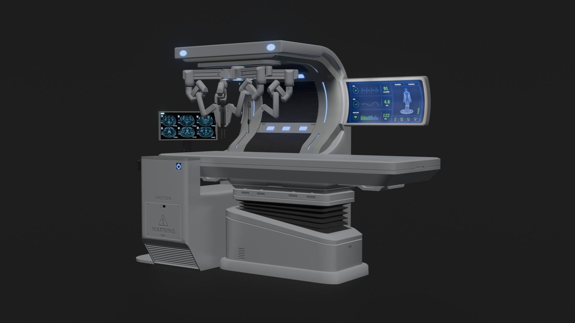 Surgical Robotic System Low-poly 3D model_8