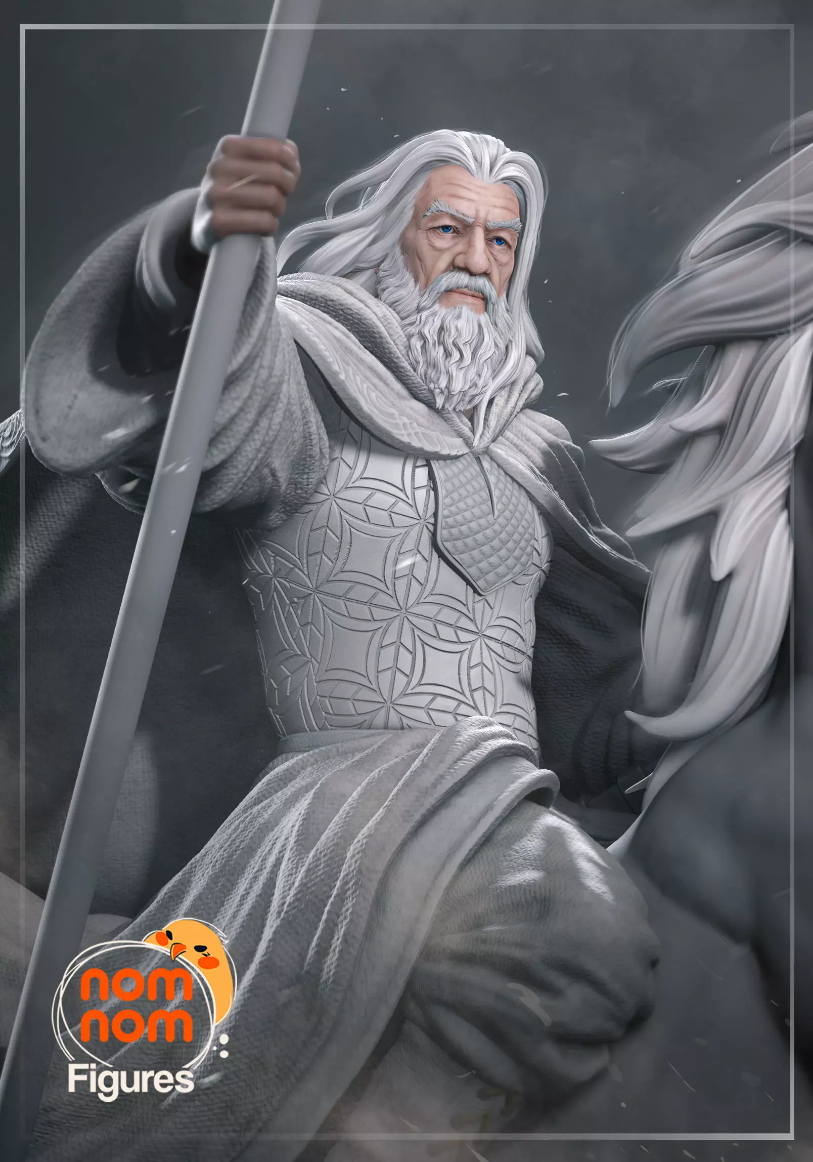 Gandalf the White - Lord of the Rings 3D print model_0